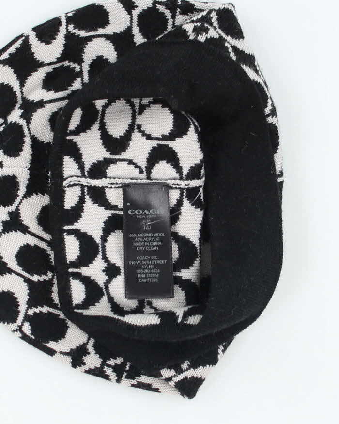 Vintage 2000's Coach Monogram Logo Beanie - OS