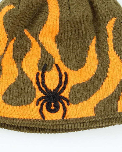 Vintage 2000's Spyder Flames Insulated Toque Beanie - OS