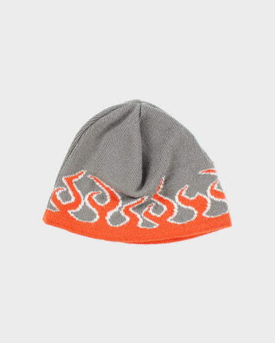 Vintage Y2K Flames Toque Beanie - OS