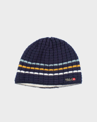 Vintage Y2K Quiksilver Striped Insulated Toque Beanie - OS