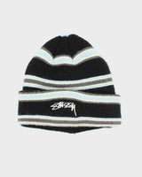 Vintage Stussy Striped Embroidered Watch Beanie - OS