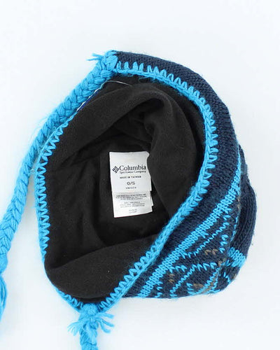 Vintage Columbia Insulated Patterned Toggle Ski Beanie - OS