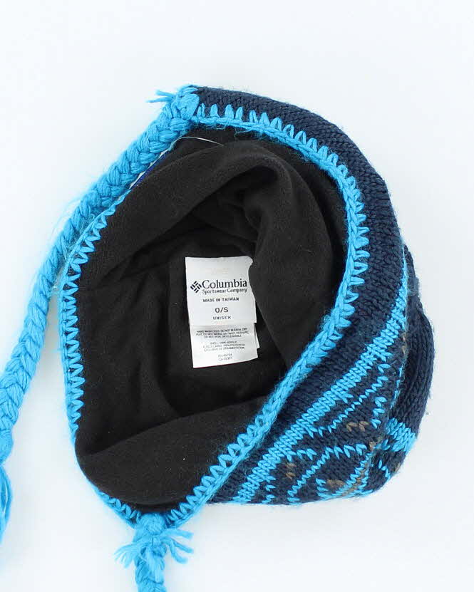 Vintage Columbia Insulated Patterned Toggle Ski Beanie - OS