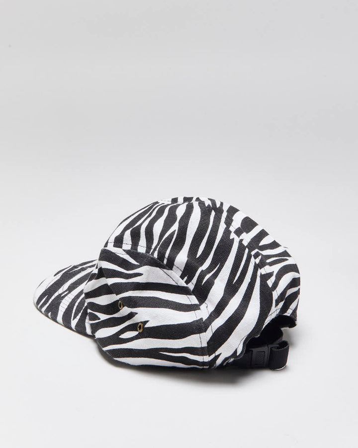 Vintage 2000's Supreme New York Zebra Print 5-Panel Camp Cap - OS