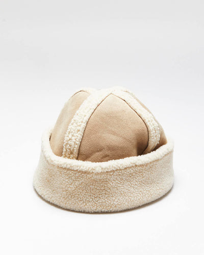 Vintage Y2K Eddie Bauer Suede Cold Weather Beanie - OS