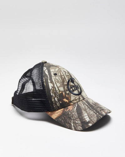 Vintage Y2K Embroidered Real Tree Camouflage Trucker Cap - OS