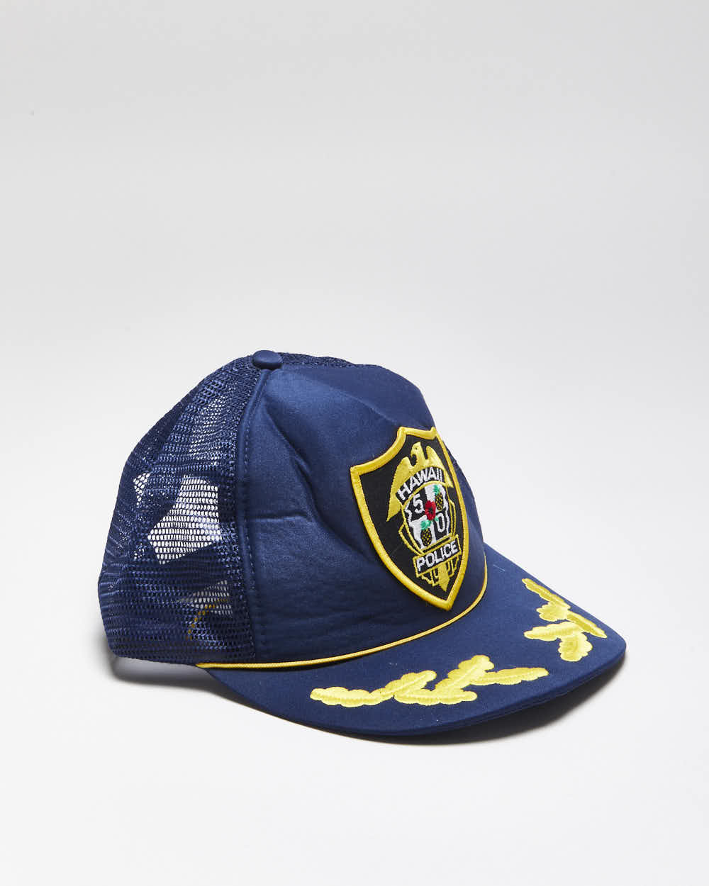 Vintage 90's Hawaii Police Embroidered Trucker Cap - OS