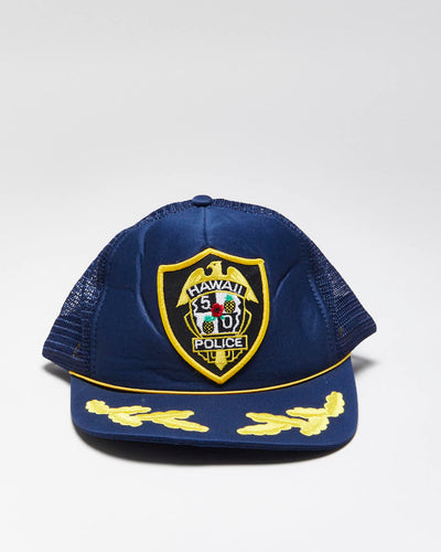 Vintage 90's Hawaii Police Embroidered Trucker Cap - OS