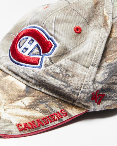 Vintage 00s NHL 47 Montreal Canadians Realtree Baseball Cap - O/S