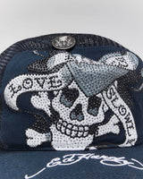Vintage Y2K Ed Hardy Embroidered Trucker Cap - OS
