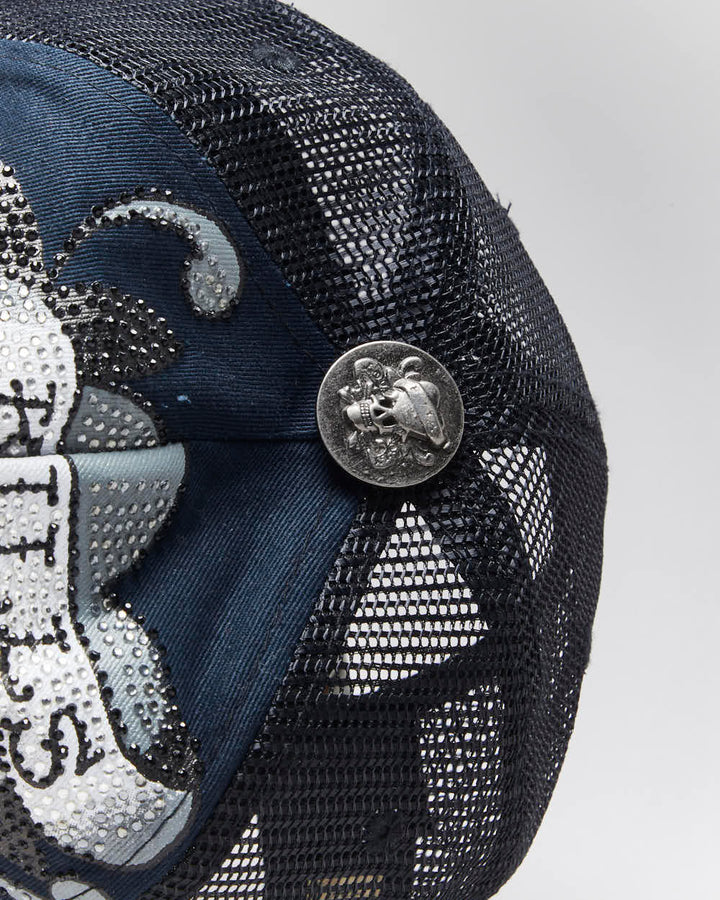 Vintage Y2K Ed Hardy Embroidered Trucker Cap - OS