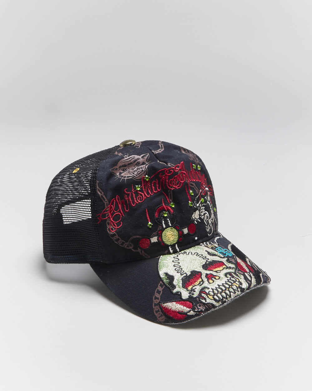 Vintage Y2K Christian Audiger Embroidered Trucker Cap - OS