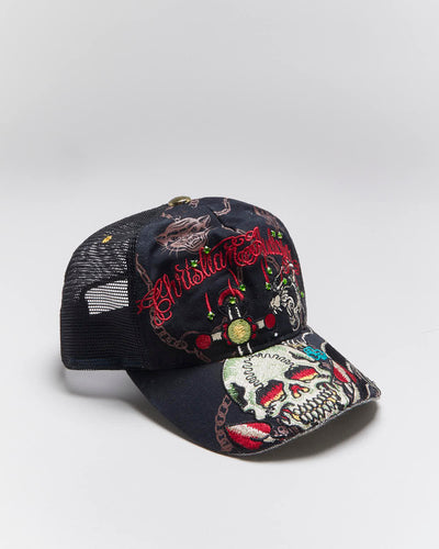 Vintage Y2K Christian Audiger Embroidered Trucker Cap - OS