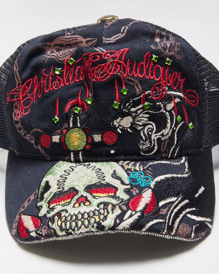 Vintage Y2K Christian Audiger Embroidered Trucker Cap - OS