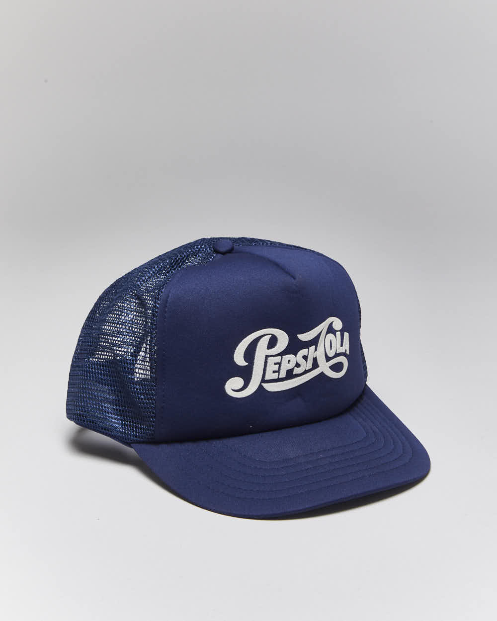 Vintage 90's Pepsi Spell Out Logo Trucker Cap - OS
