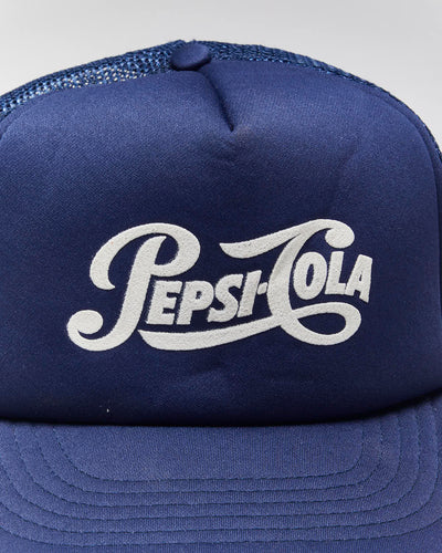 Vintage 90's Pepsi Spell Out Logo Trucker Cap - OS