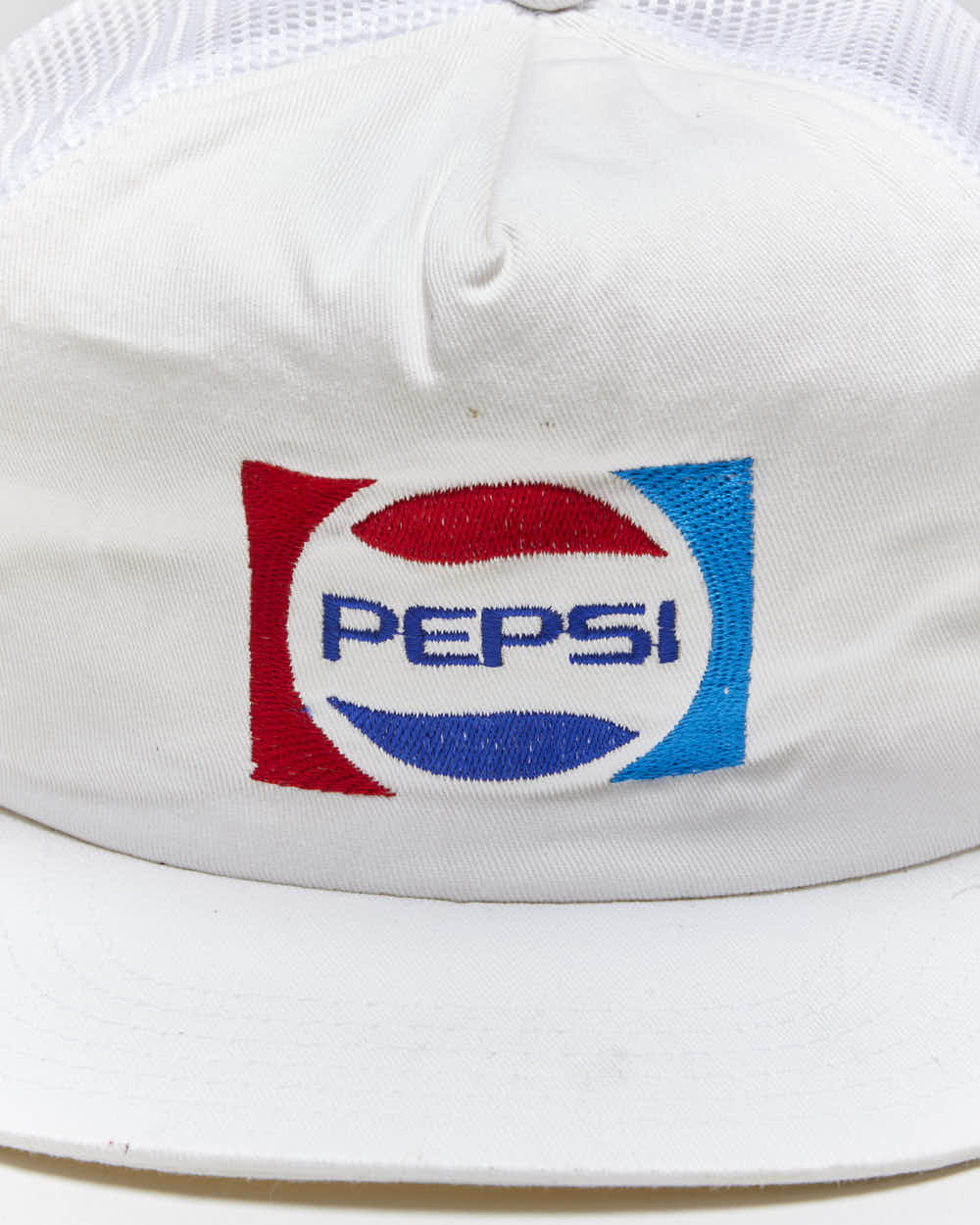 Vintage 90's Pepsi Embroidered Logo Trucker Cap - OS