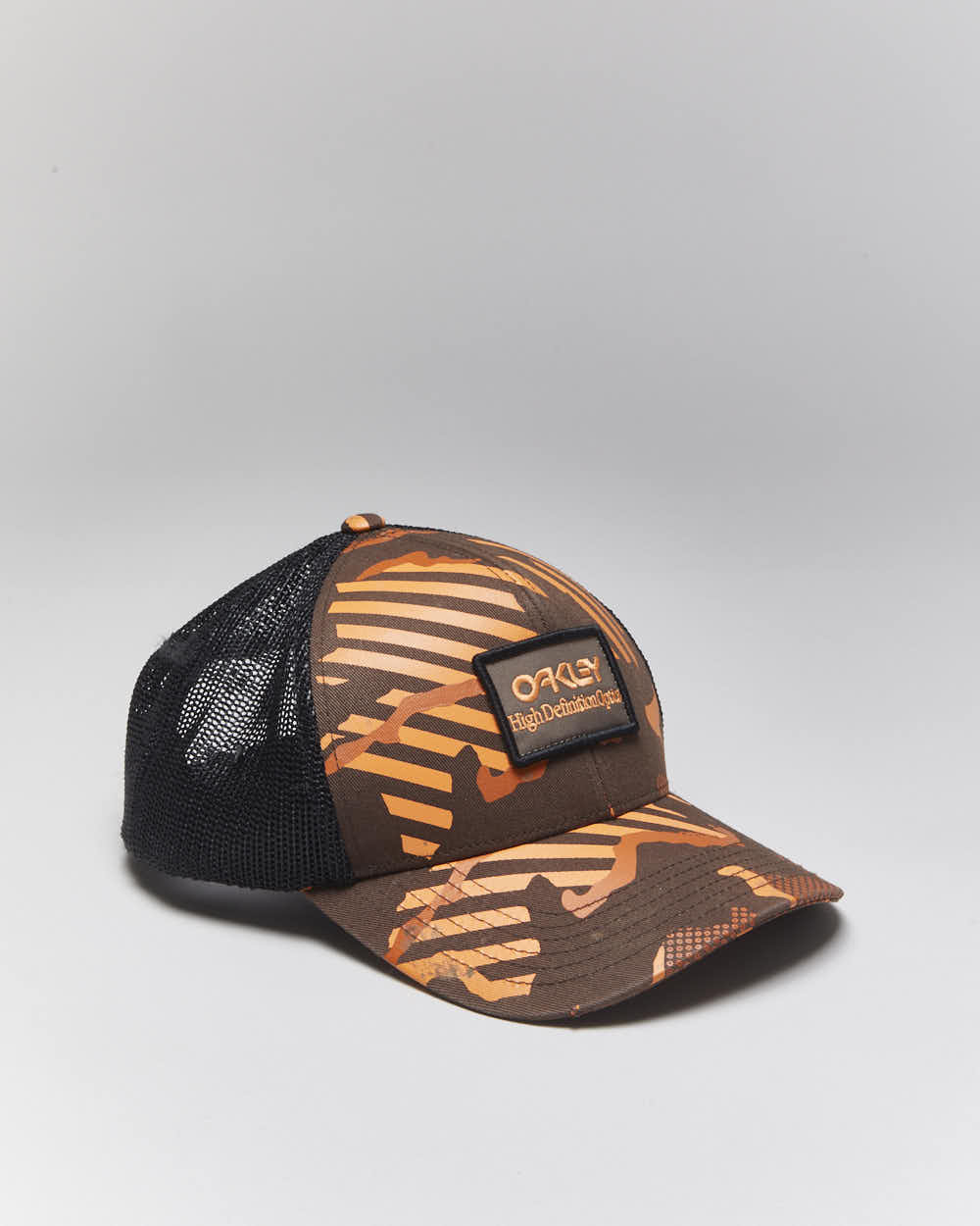 Vintage 2000's Oakley Orange Camo Trucker Cap - OS
