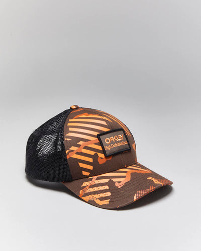 Vintage 2000's Oakley Orange Camo Trucker Cap - OS