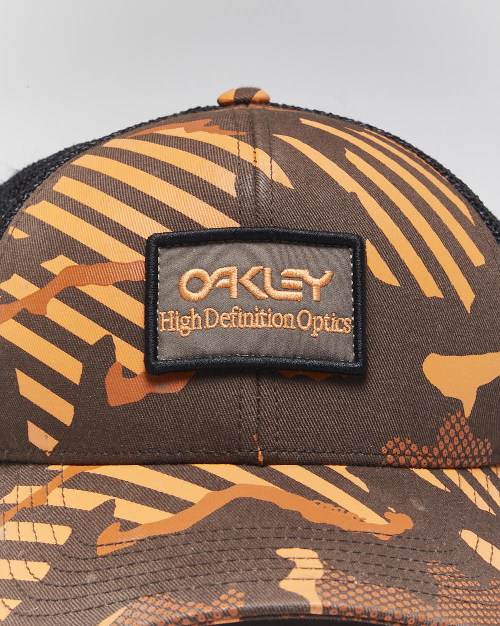 Vintage 2000's Oakley Orange Camo Trucker Cap - OS