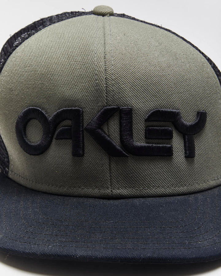 Vintage Oakley Spell Out Logo Trucker Cap - OS