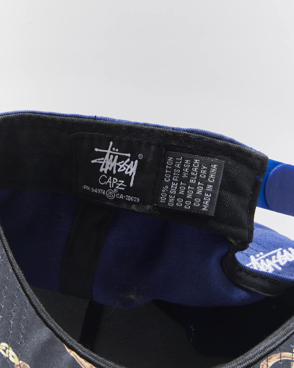 Vintage Stussy No.4 Snapback Cap - OS