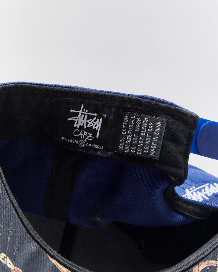 Vintage Stussy No.4 Snapback Cap - OS