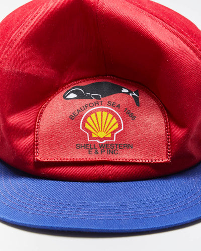 Vintage 80's Shell Oil Whale Graphic Snapback Cap - OS
