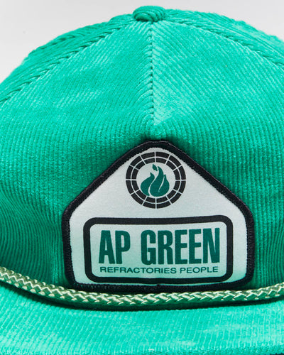 Vintage 90's AP Green Corduroy Snapback - OS
