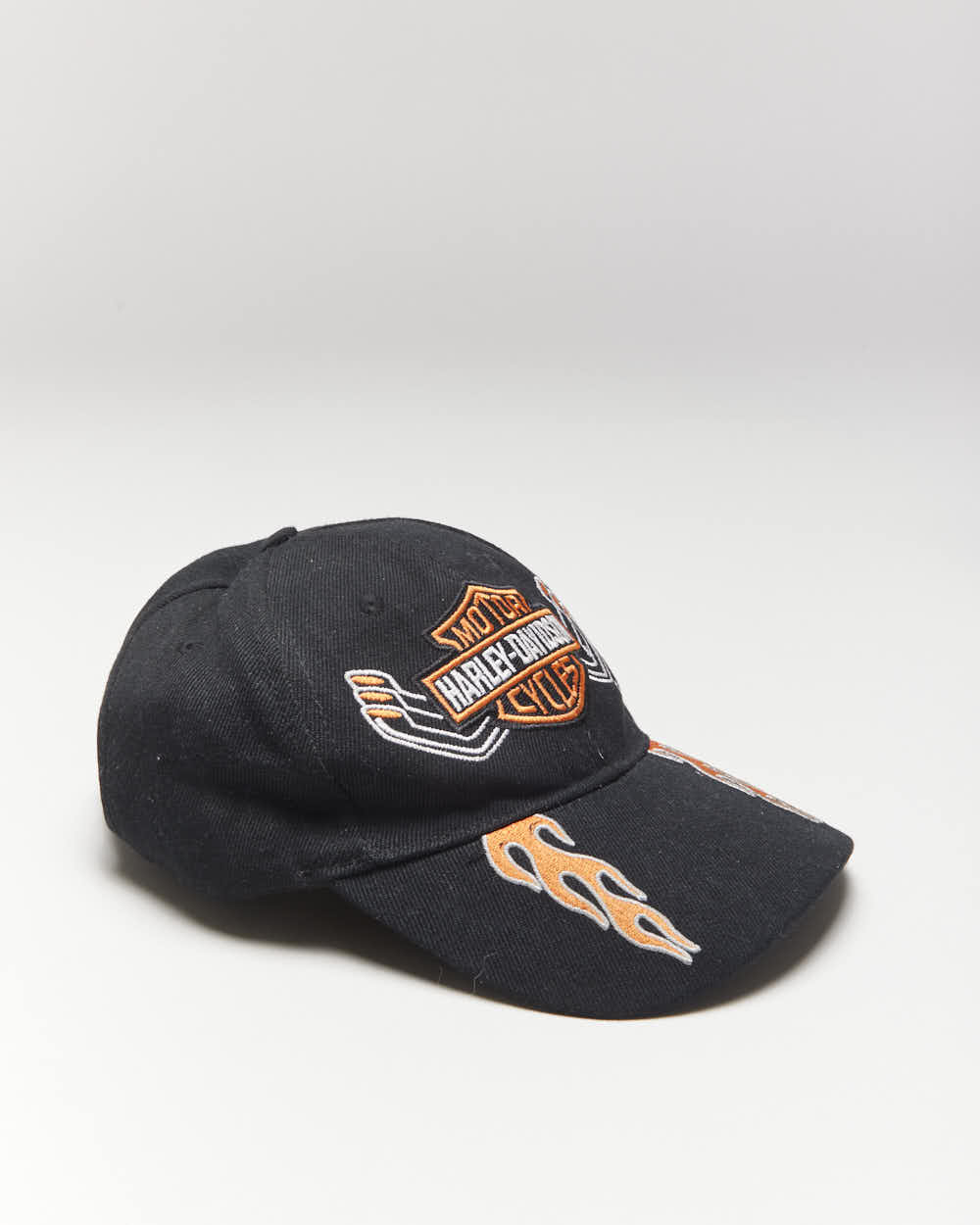 Vintage Y2K Harley Davidson Flame Embroidered Cap - OS