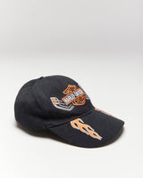Vintage Y2K Harley Davidson Flame Embroidered Cap - OS