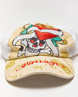 Vintage Y2K Ed Hardy Embroidered Trucker Cap - OS