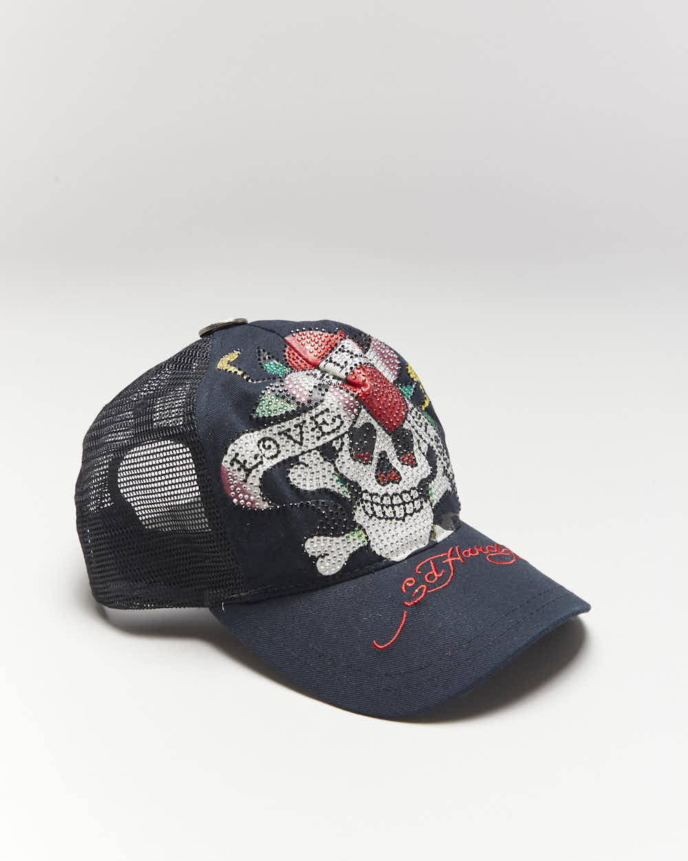 Vintage Y2K Ed Hardy Embroidered Trucker Cap - OS