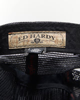 Vintage Y2K Ed Hardy Embroidered Trucker Cap - OS