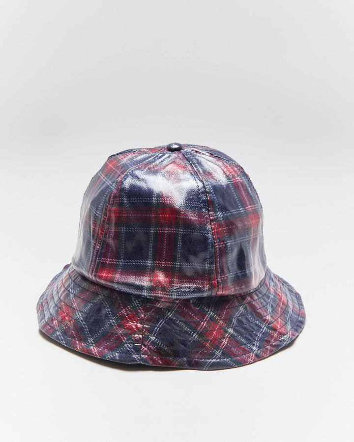 Vintage David And Young Plaid Waterproof Bucket Hat - OS