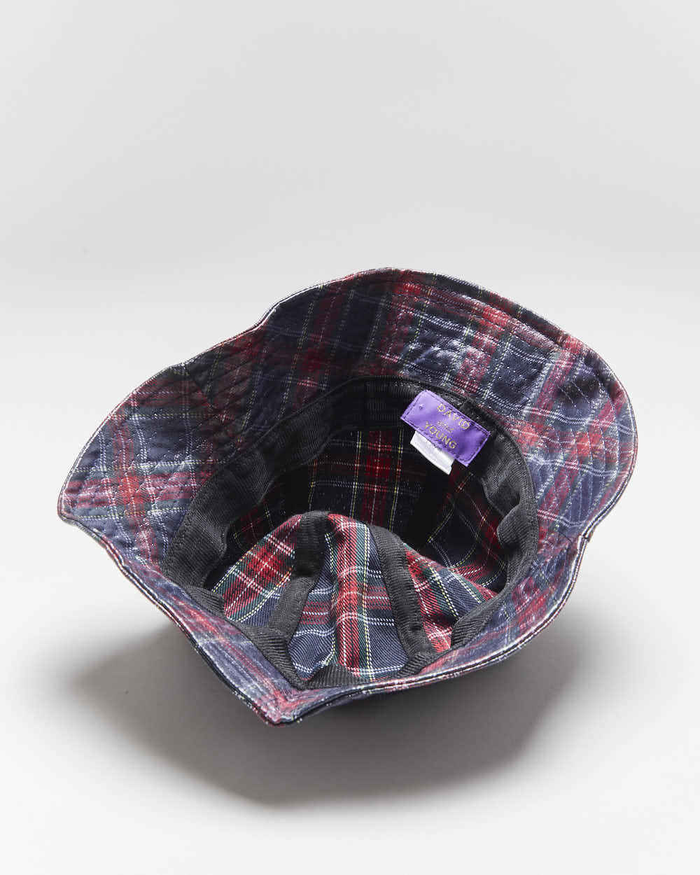 Vintage David And Young Plaid Waterproof Bucket Hat - OS