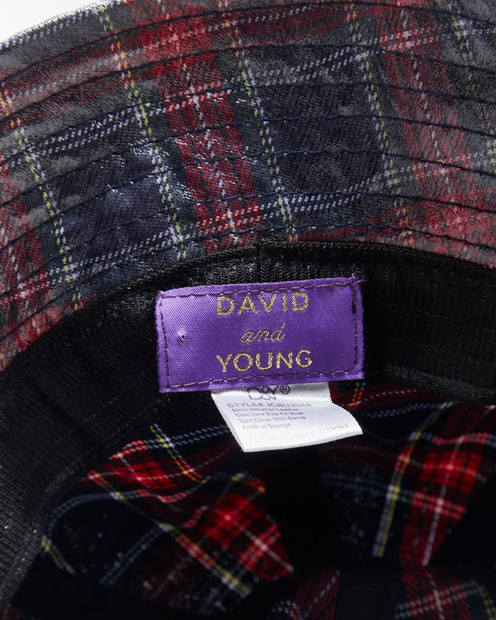 Vintage David And Young Plaid Waterproof Bucket Hat - OS