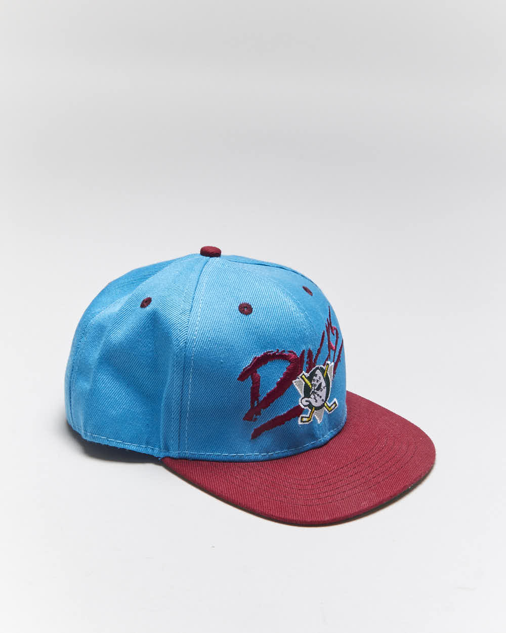 Vintage 90's The Mighty Ducks Embroidered Hockey Snapback Cap - OS
