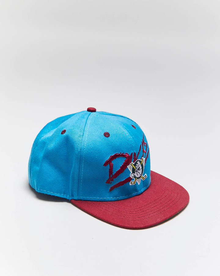 Vintage 90's The Mighty Ducks Embroidered Hockey Snapback Cap - OS