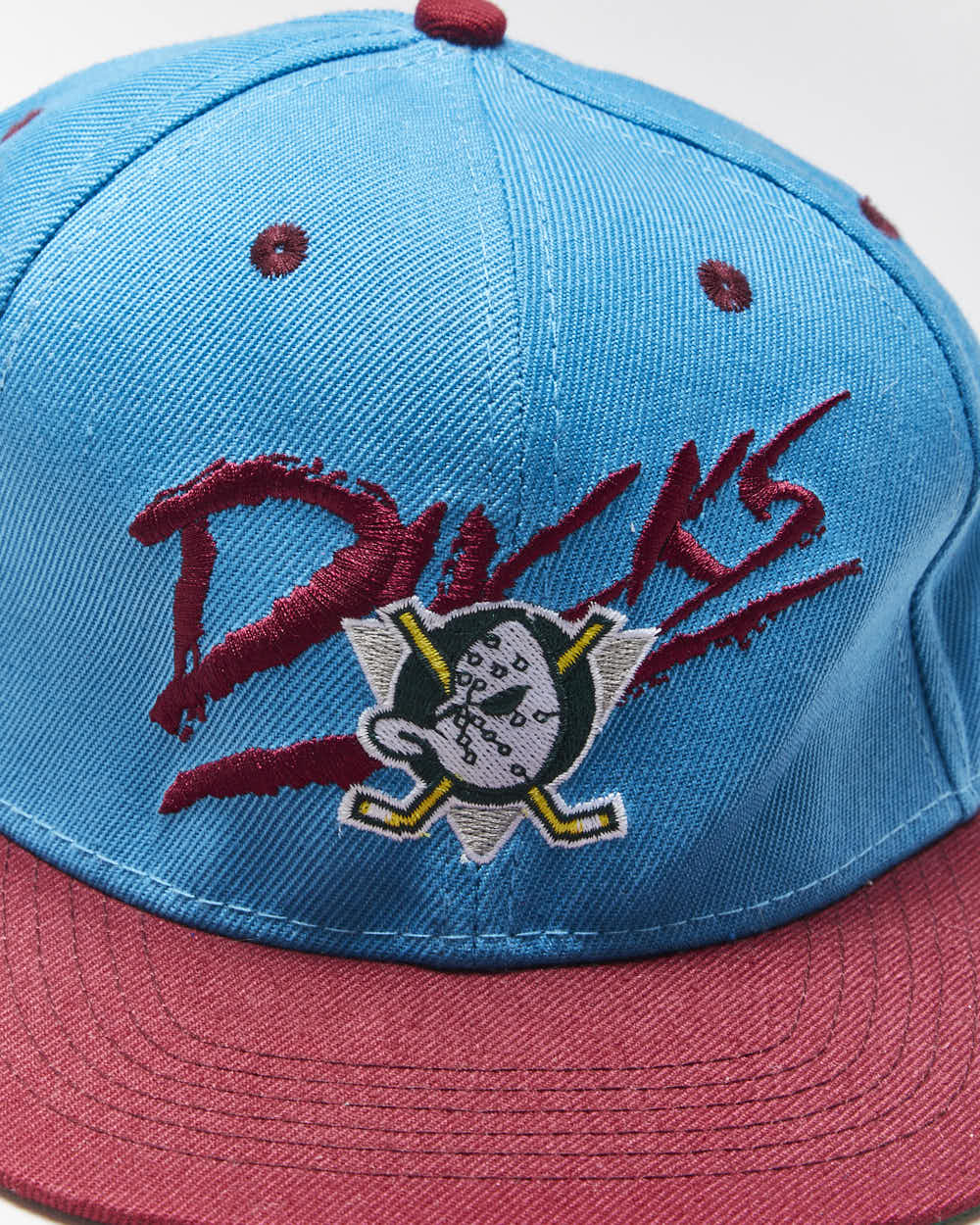 Vintage 90's The Mighty Ducks Embroidered Hockey Snapback Cap - OS