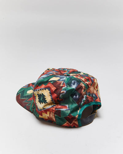 Vintage 90's AGRO Tractor Embroidered Geometric Snapback Cap - OS
