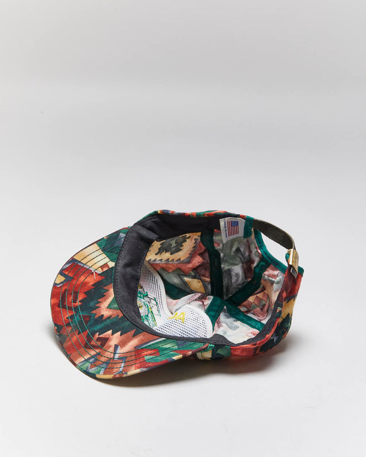 Vintage 90's AGRO Tractor Embroidered Geometric Snapback Cap - OS