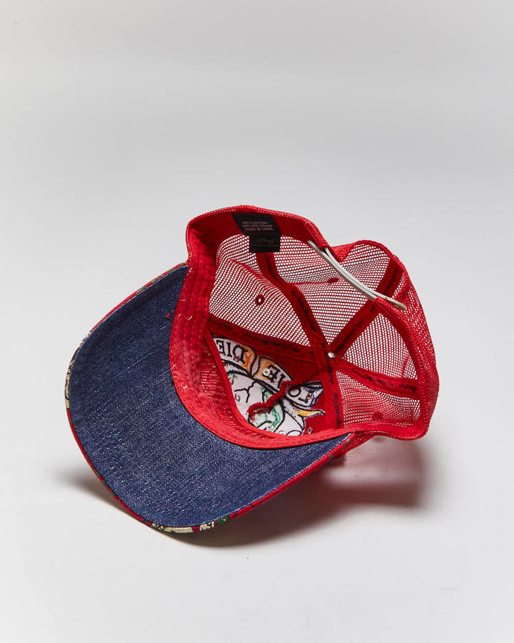 Vintage Y2K Ed Hardy Embroidered Trucker Cap - OS