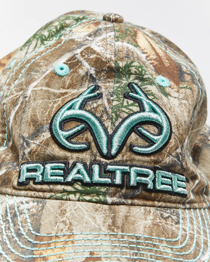 Vintage Y2K Real Tree Embroidered Camouflage Baseball Cap - OS