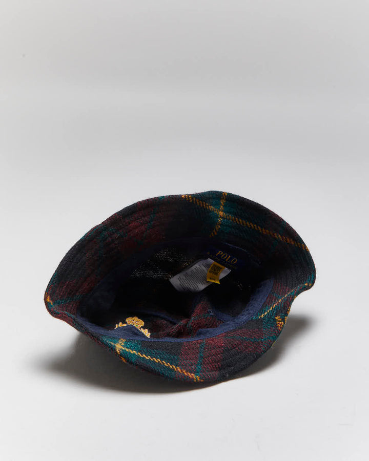 Vintage Ralph Lauren Wool Embroidered Logo Bucket Hat - S/M