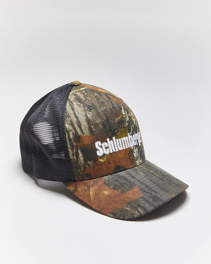 Vintage Y2K Real Tree Camouflage Embroidered Trucker Cap - OS