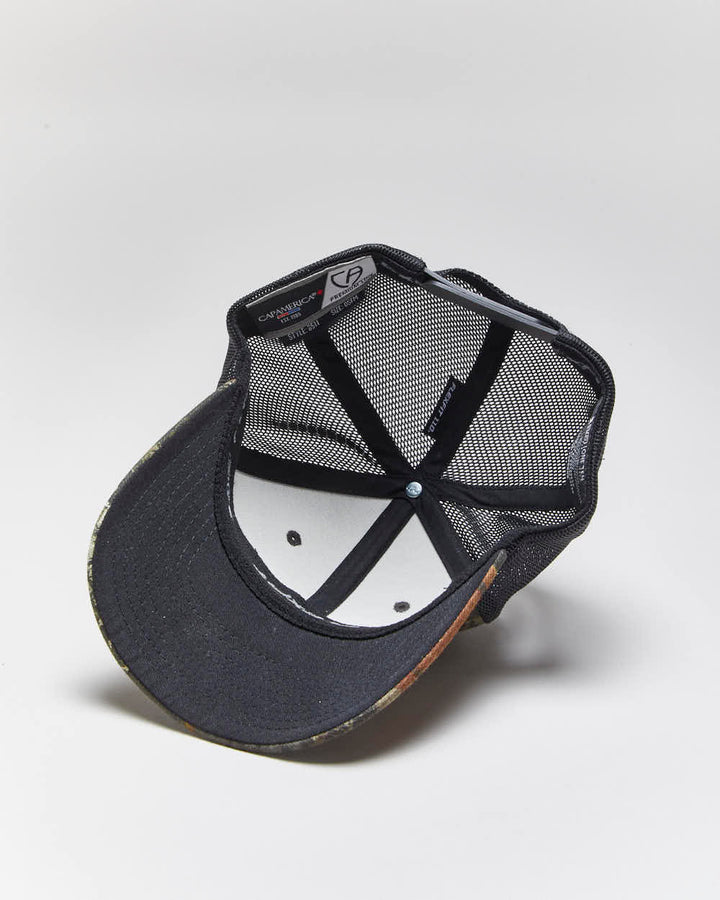 Vintage Y2K Real Tree Camouflage Embroidered Trucker Cap - OS