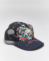 Vintage Y2K Ed Hardy Embroidered Sequined Trucker Cap - OS