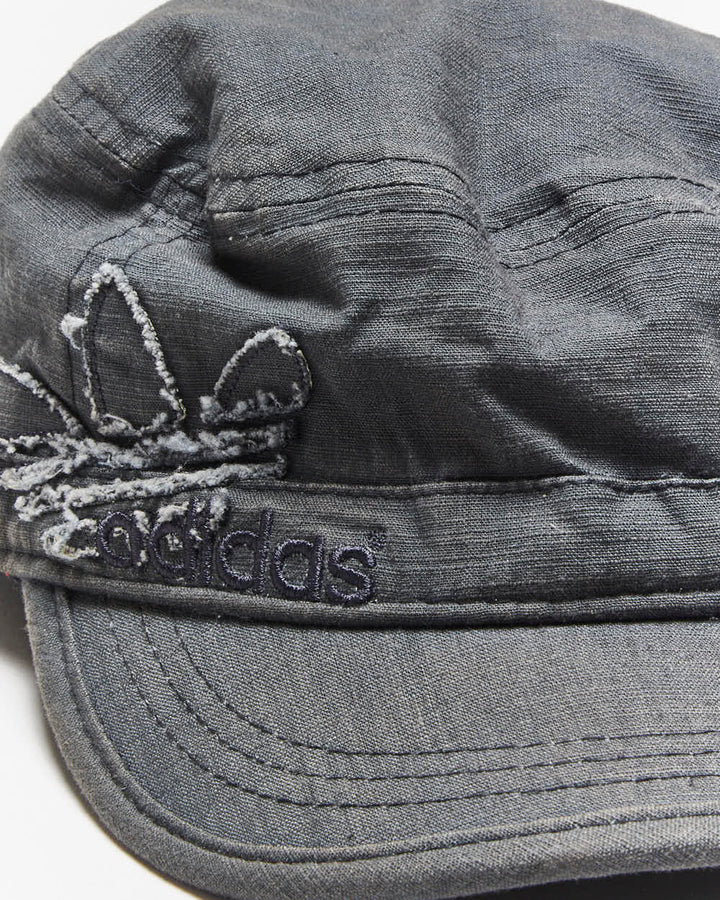 Vintage Y2K Adidas Embroidered Military Style Cap - OS