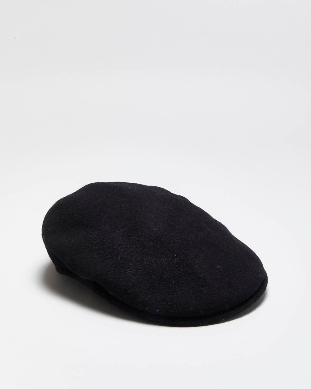 Vintage Y2K 00s Black Kangol Wool Flat Hat - L